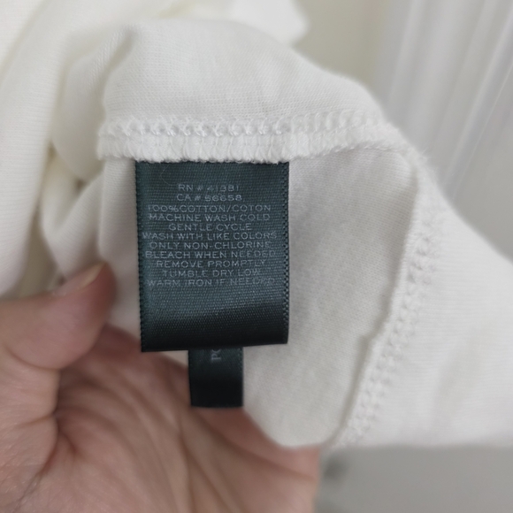 Ralph Lauren Blue and White Supper Soft Cotton Short Sleeve T-Shirt Size L - Picture 6 of 11